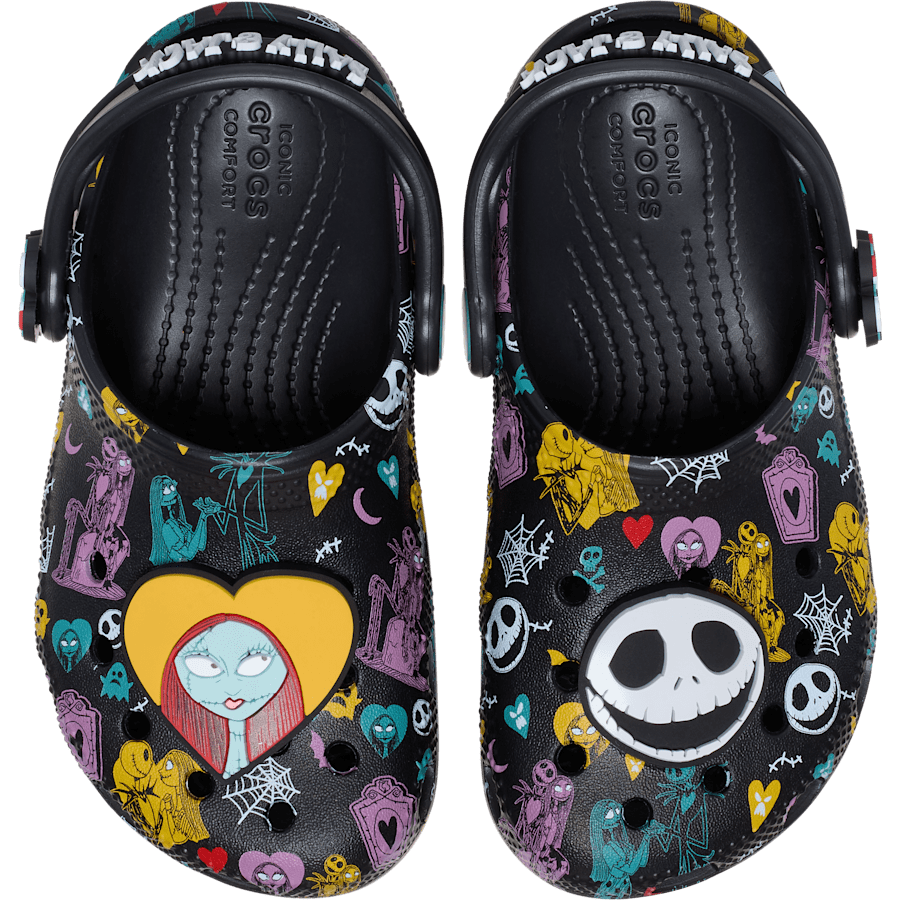 Crocs - Toddlers’ Disney Tim Burton's The Nightmare Before Christmas Jack and Sally Classic Clog Kids