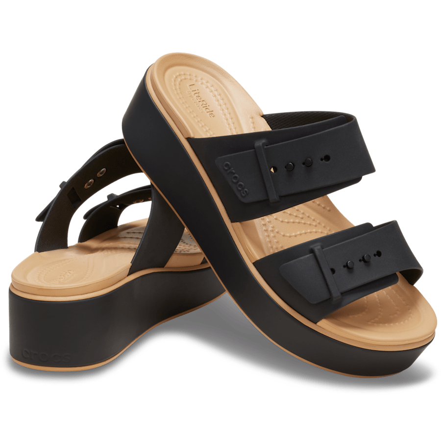 Crocs - Brooklyn Buckle Matte Wrap Low Wedge Women