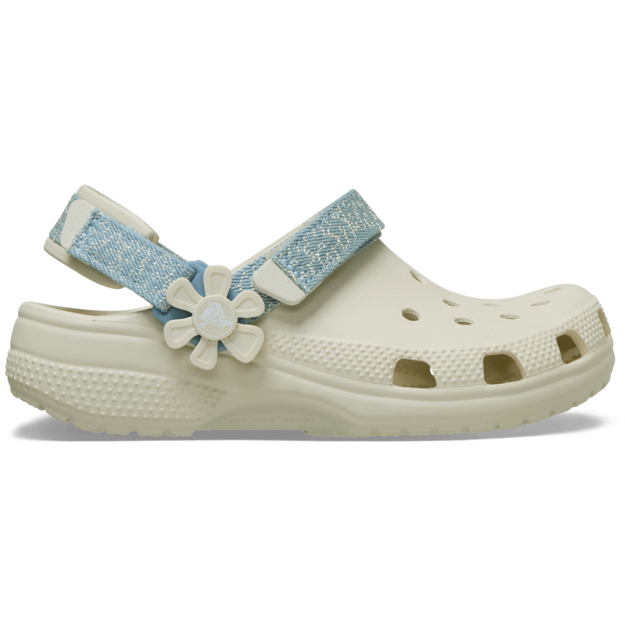 Crocs - Kids’ Classic Denim Flower Adjustable Backstrap Clog Kids