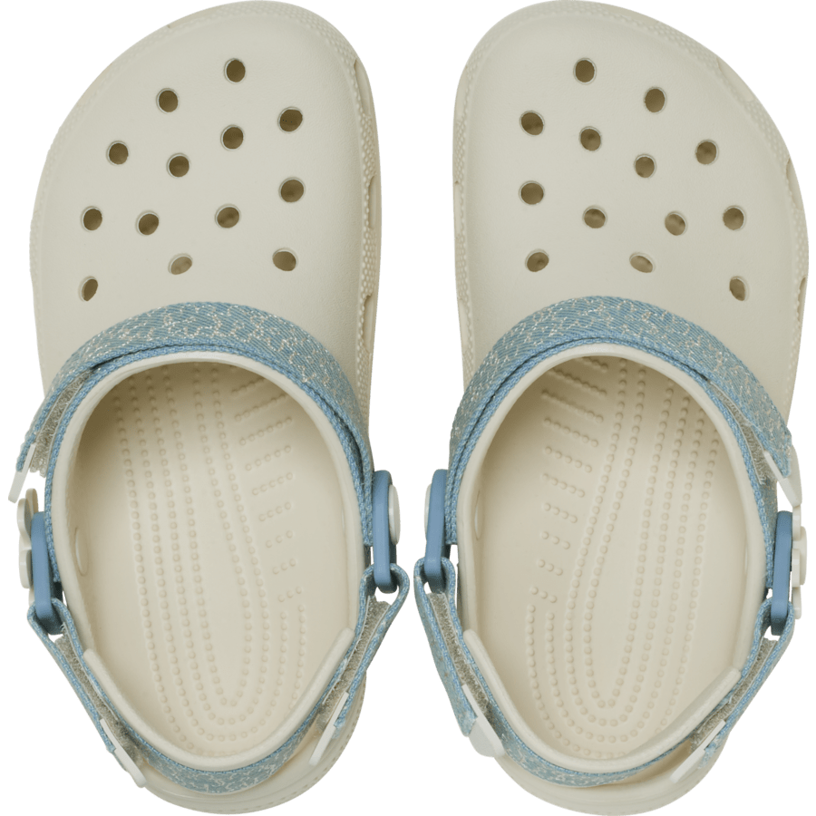 Crocs - Kids’ Classic Denim Flower Adjustable Backstrap Clog Kids