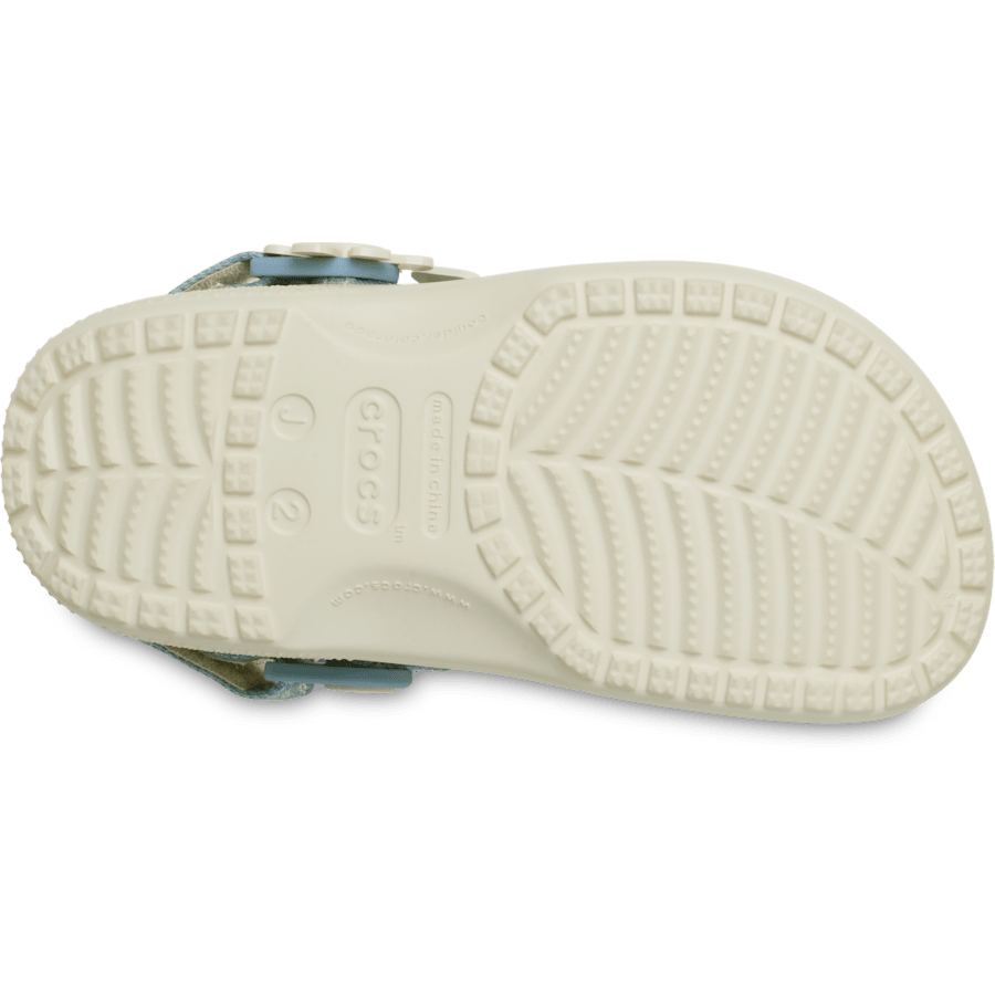 Crocs - Kids’ Classic Denim Flower Adjustable Backstrap Clog Kids