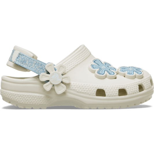 Crocs - Toddler Classic Denim Flower Adjustable Backstrap Clog Kids