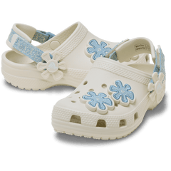 Crocs - Toddler Classic Denim Flower Adjustable Backstrap Clog Kids