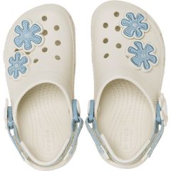 Crocs - Toddler Classic Denim Flower Adjustable Backstrap Clog Kids