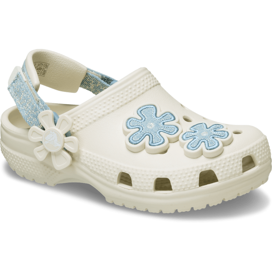 Crocs - Toddler Classic Denim Flower Adjustable Backstrap Clog Kids