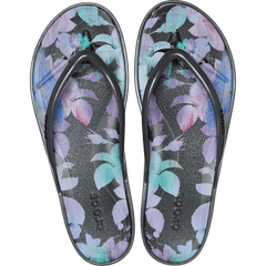 Crocs - Miami Round Toe Dark Floral Flip Women