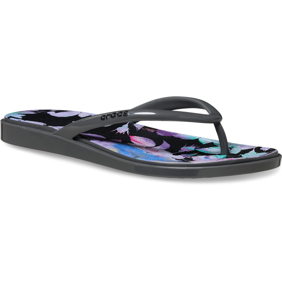 Crocs - Miami Round Toe Dark Floral Flip Women